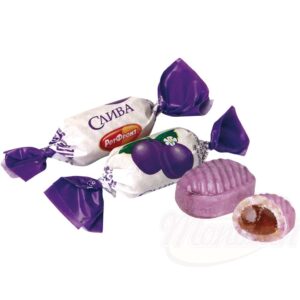 Карамель "sliva" с 22% начинкой со вкусом сливы