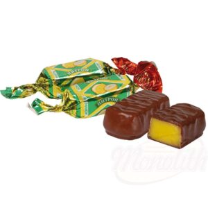 Помадные конфеты "Цитрон" со вкусом лимонна в какаосодержащей глазури