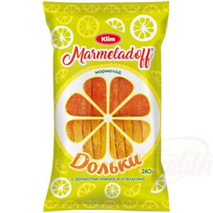 Мармелад желейный "Дольки" с ароматом лимона и апельсина