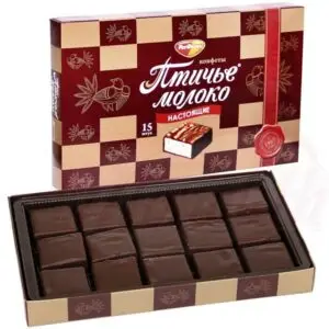 Конфеты суфле "Птичье молоко" со сливочно ванильным вкусом, в какаосодержащей глазури