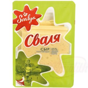 cыр полутвердый "СВАЛЯ" 45% жирности, нарезка 200 g