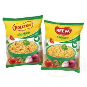 "reeva" Изделия макаронные быстрого приготовления. Вермишель быстрого приготовления со вкусом курицы.