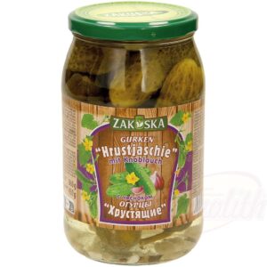 Консервированные огурцы "Хрустящие" с чесноком