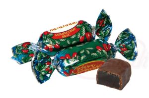 Конфета "Желейные" с желейным корпусом со вкусом барбариса в какаосодержащей глазури