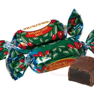 Конфета "Желейные" с желейным корпусом со вкусом барбариса в какаосодержащей глазури