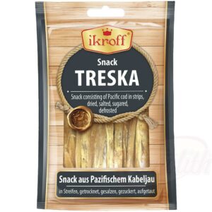"ikroff" Закуска из трески соломкой, сухая и соленая, размороженная 36 g