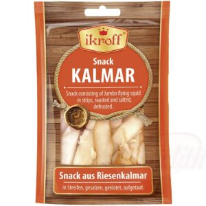 Закуска из кальмара соломкой, соленая, поджаренная, размороженная 36 g