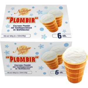 Мороженое Пломбир со вкусом ванили в вафельном стаканчике