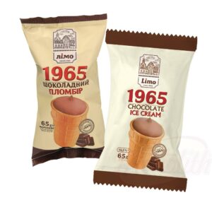 Мороженое "Пломбир шокодадный 1965" в вафельном стаканчике