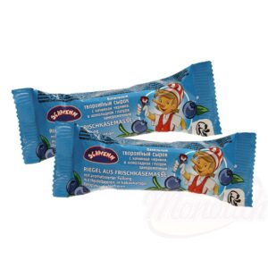 Ванильный творожный сырок с начинкой черники, в шоколадной глазури, замороженный