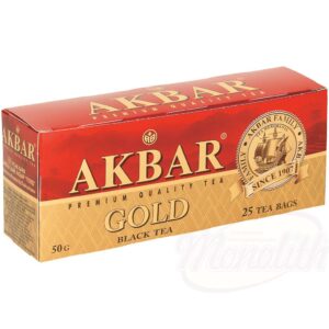 Чай АКБАР "ГОЛД" черный байховый мелкий 25 пак. с/я х 2 г.