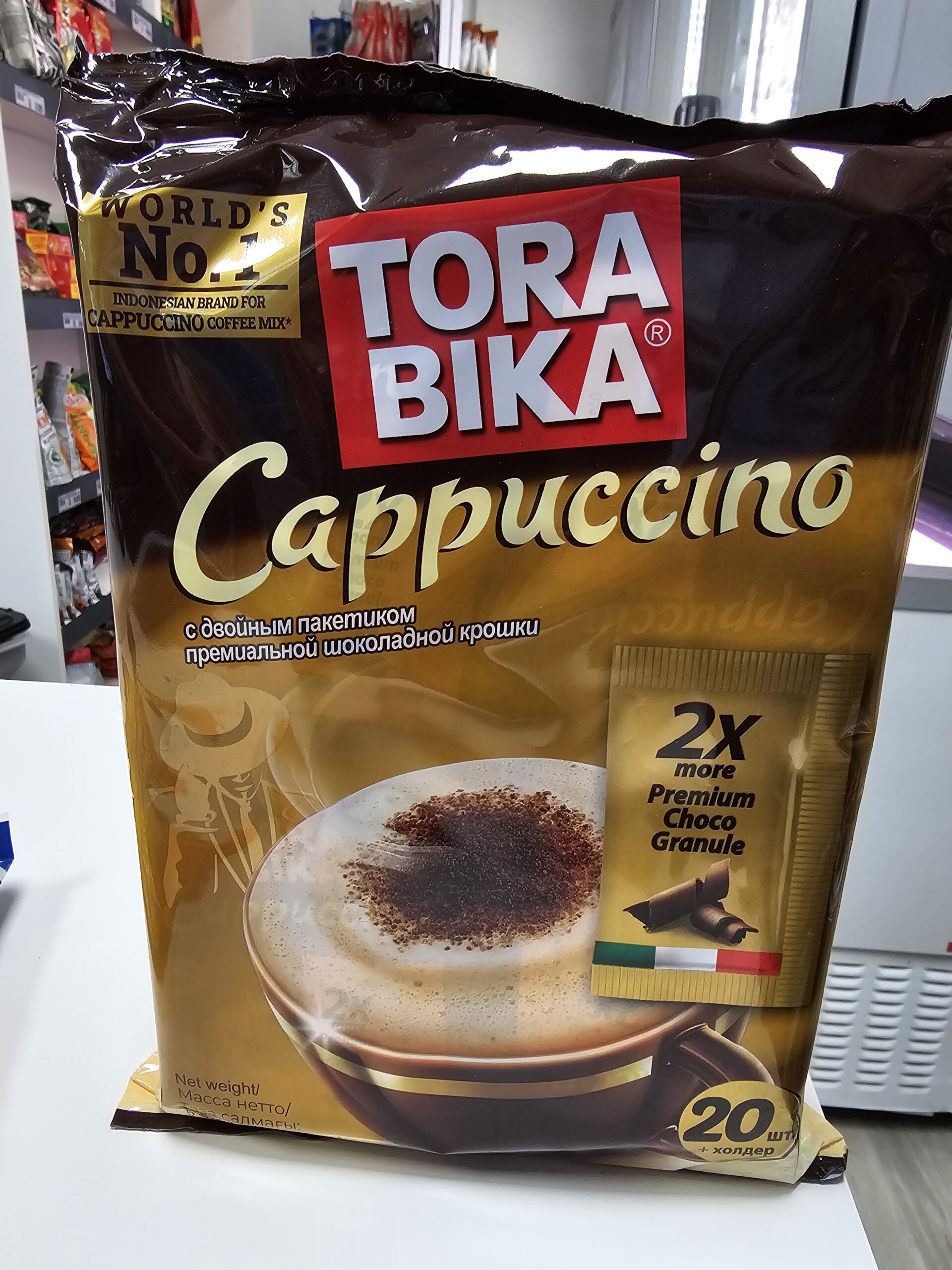 Растворимый кофе Torabika Cappuccino, упаковка 20 пакетиков, 500 г.