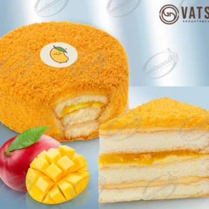 Торт "Фрутти Манго", натуральный конфитюр из кусочков манго и заварной крем на основе сливочного масла 520кг