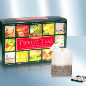Чай из 12 сортов - ароматизированного черного чая, зеленого чая и черного чая с фруктовым вкусом