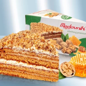 Торт Медовик, оригинал Премиум с грецким орехом 0,145 кг