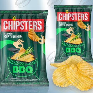 Чипсы картофельные, со вкусом сыра и c зеленым луком