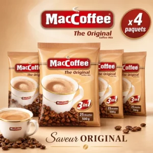 MACCOFFEE – Оригинальный растворимый кофе 3-в-1 по 25 пакетиков –