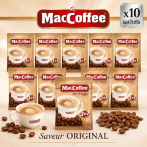 MACCOFFEE – Оригинальный растворимый кофе 3-в-1 – 10 пакетиков