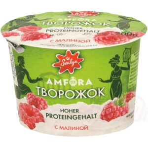 Творожок с малиной, высокое содержание белка, без лактозы 200 g