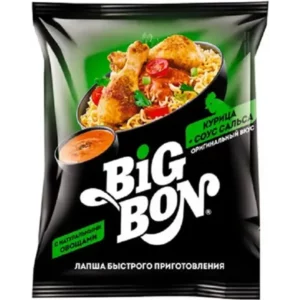 Лапша Big Bon курица + соус сальса 75 г