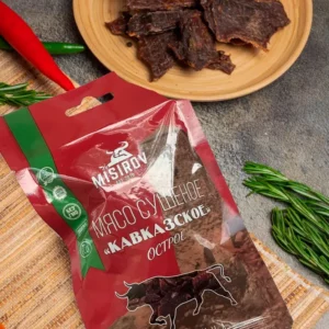 Мясо сушеное острое Кавказское, говядина, халяль, 40г