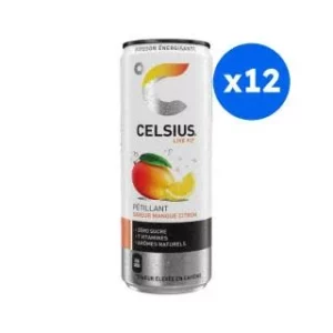CELSIUS - BOISSON ENERGISANTE MANGUE LEMONADE 355ML